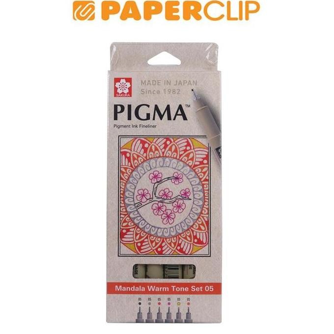 

BALLPOINT SAKURA PIGMA MICRON MANDALA WARM TONE SET 05 XSDK05-MD6A
