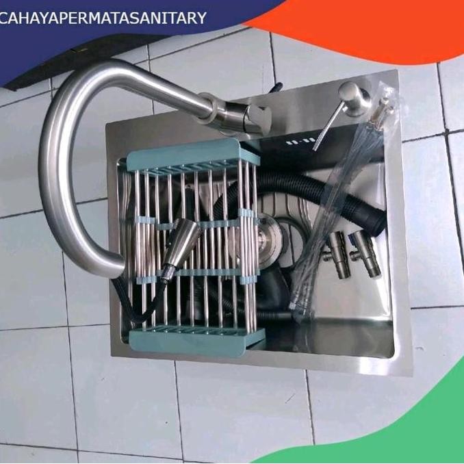 BARU BAK CUCI PIRING OKI KITCHEN SINK STAINLESS 1 LUBANG MODEL EKONOMIS