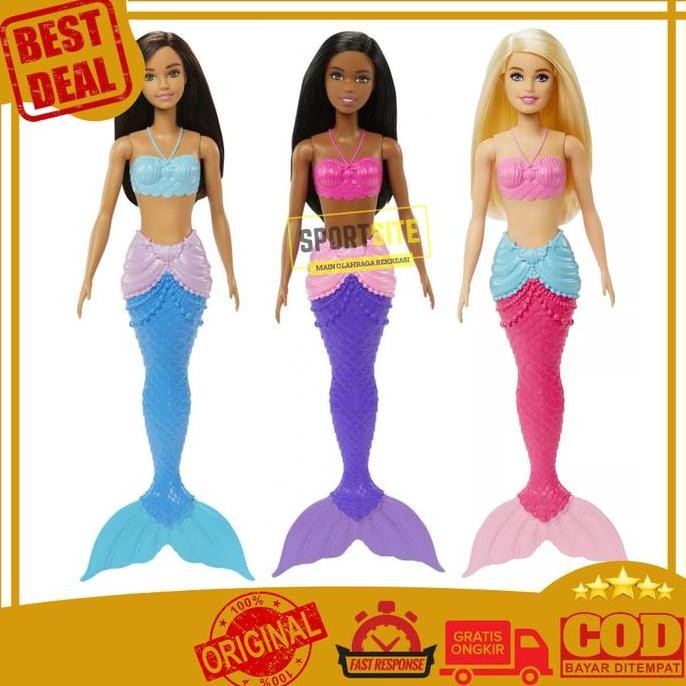 diskon barbie mermaid dreamtopia original - boneka putri duyung mainan anak perempuan