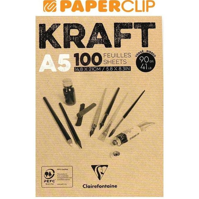 

Sale Sketchbook Clairefontaine Kraft Brown Paper A5 96544C