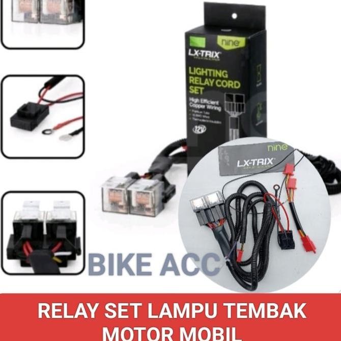 RELAY SET LAMPU TEMBAK D2 LASER MOTOR MOBIL 12 VOLT ORIGINAL DAN TERPERCAYA