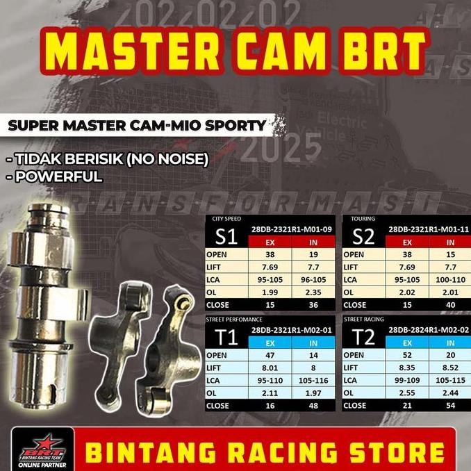 diskon noken as brt yamaha mio sporty karburator camshaft motor racing
