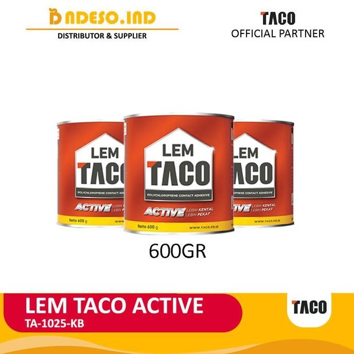 Produk Baru Lem Kuning TACO Active 600GR - Lem Serbaguna HPL Triplek Kayu Kuat