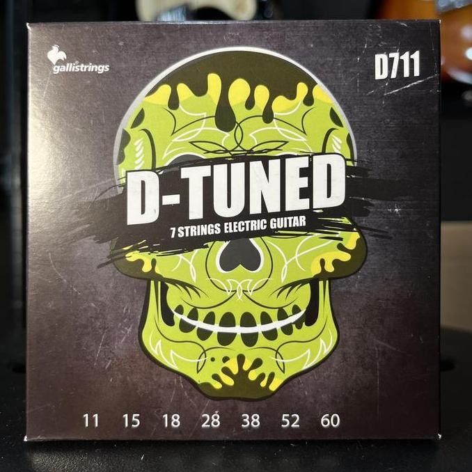 GALLI STRINGS D-TUNED 11-60 ELECTRIC GUITAR 7 STRINGS ORIGINAL DAN TERPERCAYA