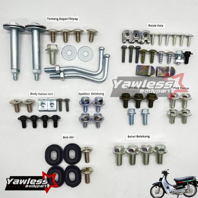 BARU PAKET BAUT FULL BODY HONDA ASTREA GRAND LEGENDA 2 NON ORIGINAL LENGKAP FULL SET