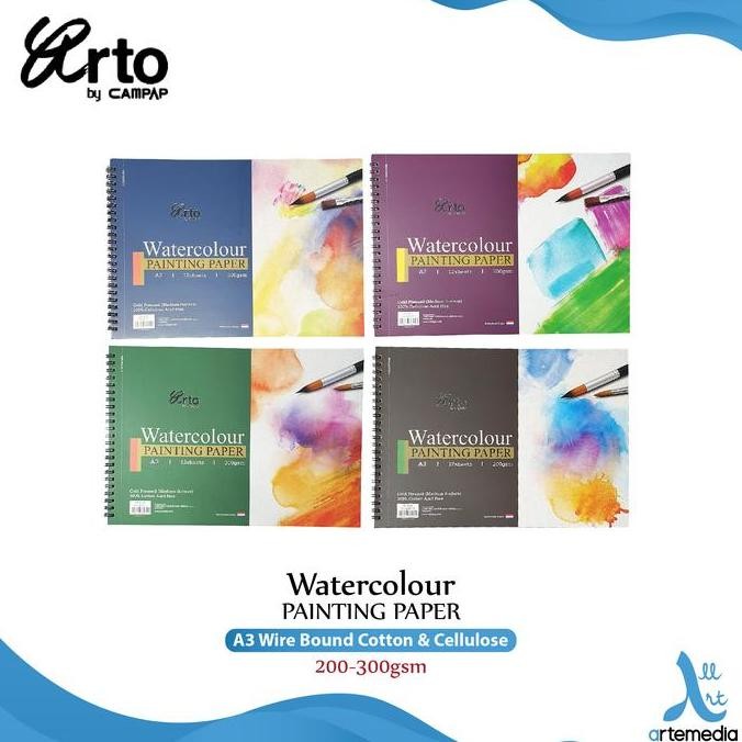 

Sale Arto A3 Cellulose Watercolor Wire-O Book
