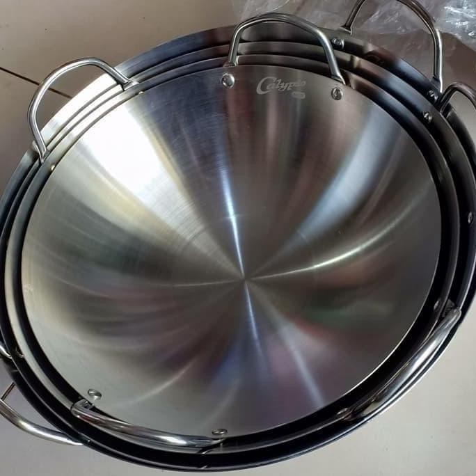 Calypso Kuali Penggorengan Stainless 70 Cm | Wajan Besi 70Cm