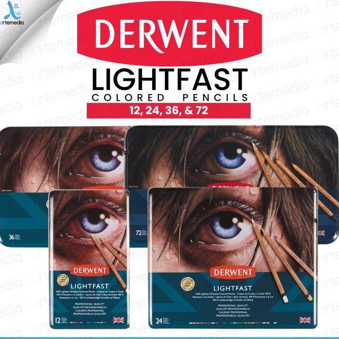 

Derwent Lightfast Color Pencil Pensil Warna Set 72, Set 36, Set 24, Set 12