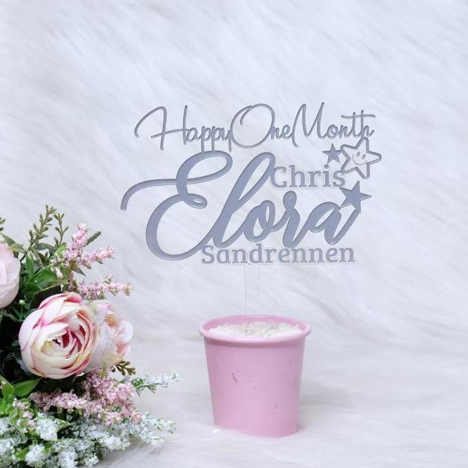 Cake Topper One Month/ 1 bulan/ Baby Born GVS