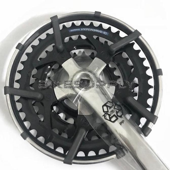 Crank Set Sepeda Merk Shimano Alivio Fc - Mc10 Japan Via Nos Vintage Jadul Triple 3 Speed (Crankset 