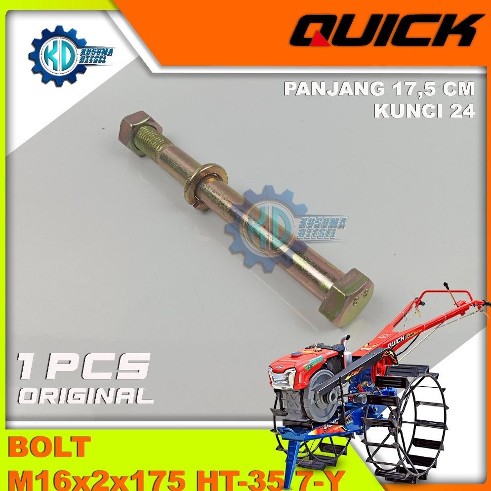 BAUT BODY - BOLT M16x2x175 HT-35 7-Y - TRAKTOR G1000 - BOXER - ZEVA - DLL - (BOLT + SPRING WASHER + 