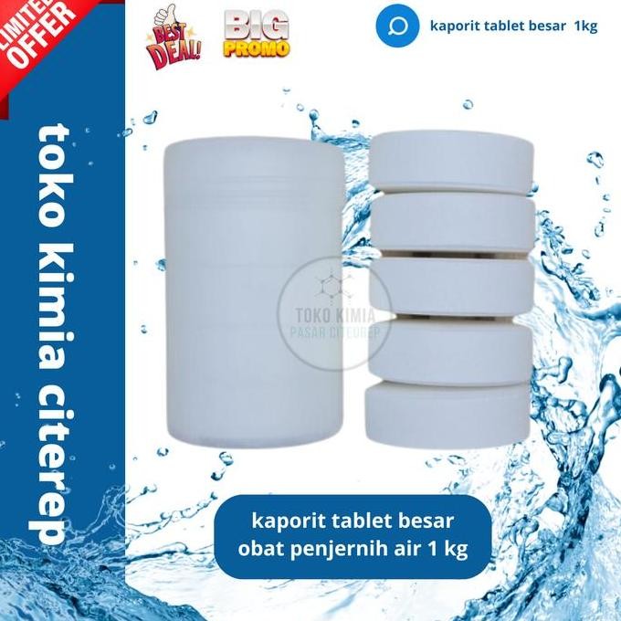 Kaporit Tablet Tcca 90% 1Kg Klorin Tablet Chlorine Klorin Terbatas