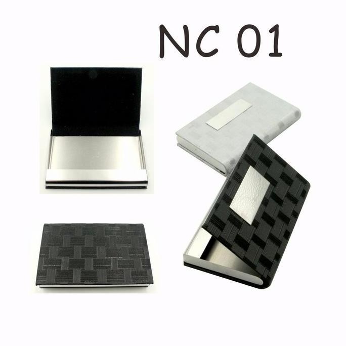

New Tempat Kartu Nama / Name Card Holder Kulit Motif Kotak - Kotak Ncc 01