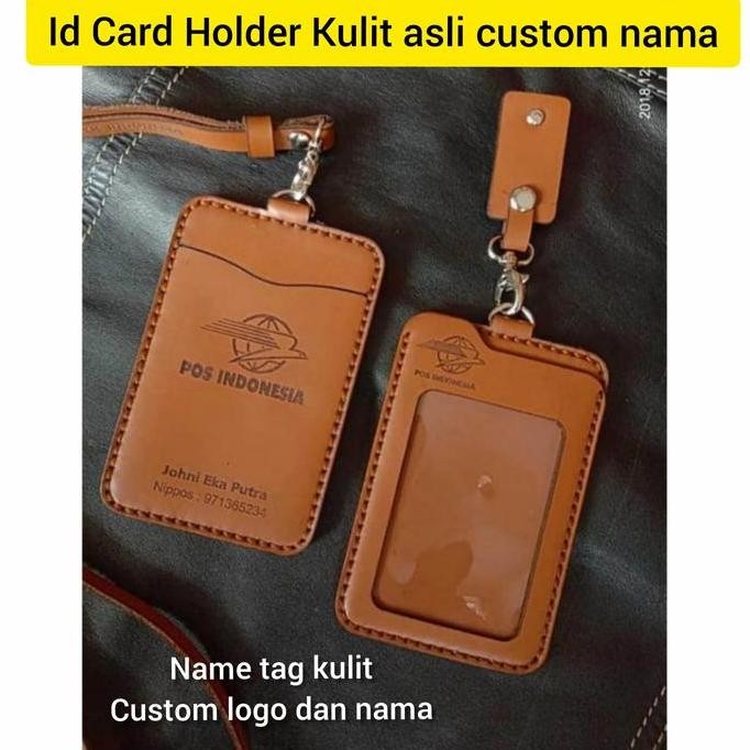 

New LANYARD BANK BSI/NAME TAG KULIT ASLI LOGO BSI/ID CARD KULIT ASLI BSI