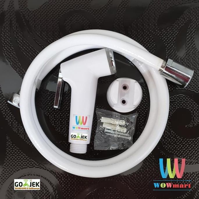 Terbaru Jet Shower Bidet Toilet + Selang Fleksibel - Semprotan WC Kloset Duduk