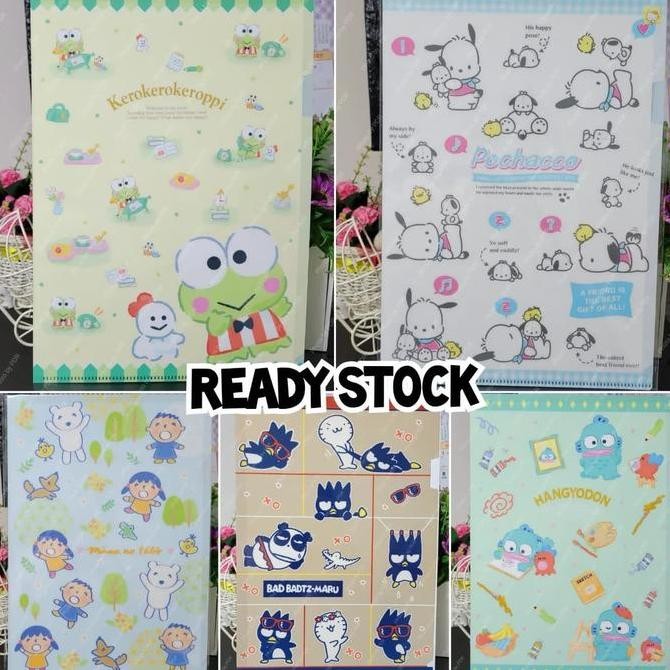 

New Map File Folder A4 Sanrio Original Hangyodon Keroppi Pochacco CS