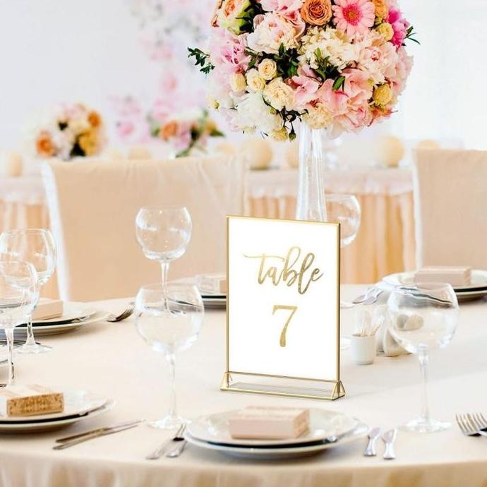 

New Stand Menu Akrilik Tempat Brosur Holder Menu Sign Holder