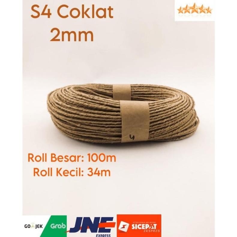 

Rd1- Tali Kertas Tali Paperbag Tali Kraft S4 2Mm Tali Anyaman Tali Kerajinan Rope