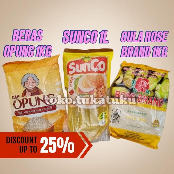 

DMS PAKET SEMBAKO TERMURAH DISKON HEMAT MINYAK BERAS GULA MIE INSTAN KOPI