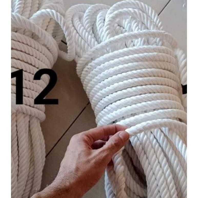 

Rd1- Tali Tambang Kain.. Warna Putih Tissu.. No 12Mm... Panjang 28 Meter