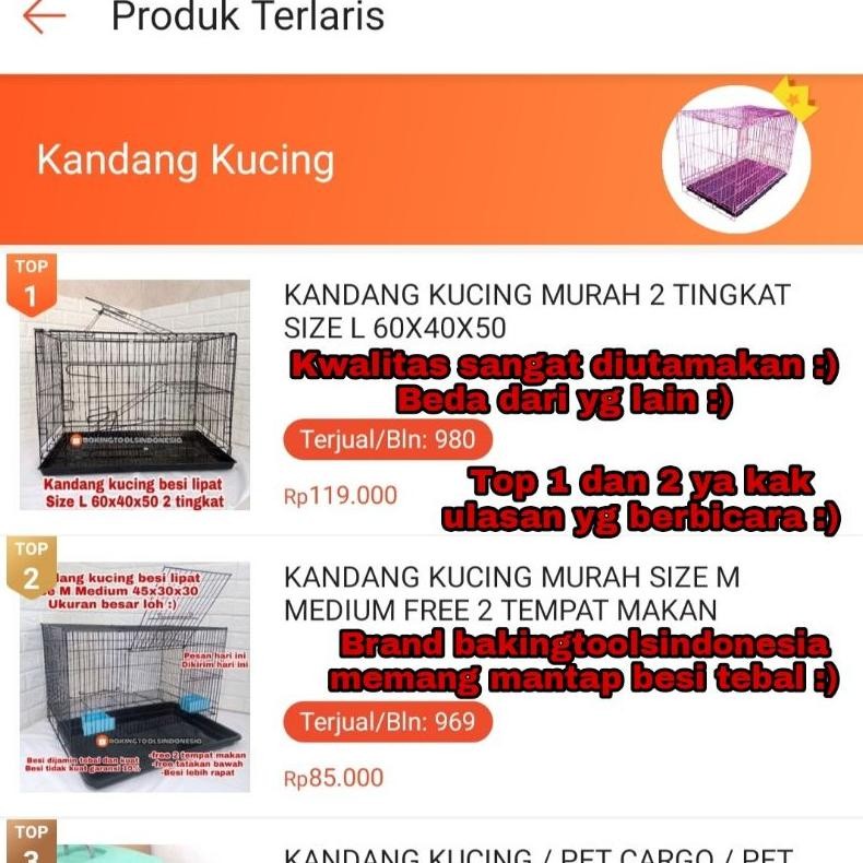 BYP-27 h-4 Kandang Kucing Besar Tingkat 2 Tahan Karat Original Termurah