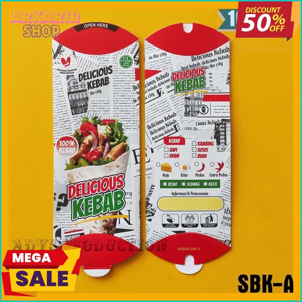 

[Hemat 1Kg] Kemasan Kebab Grosir | Kardus Kebab Murah Terlengkap Dan Termurah