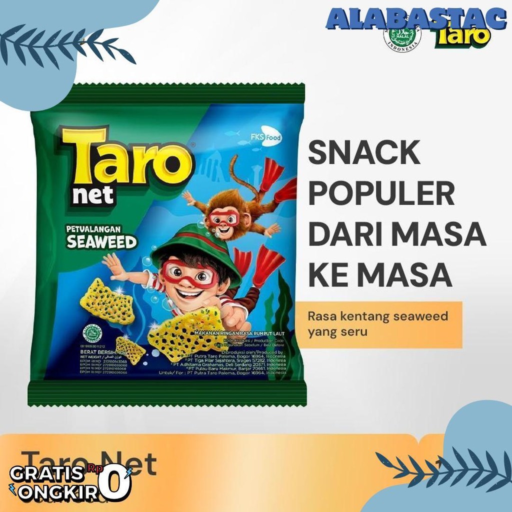 

Taro - Seaweed - Small Pack - 1 Karton (4Renceng) - 40 Pcs - 17Gr Diskon Setengah Harga