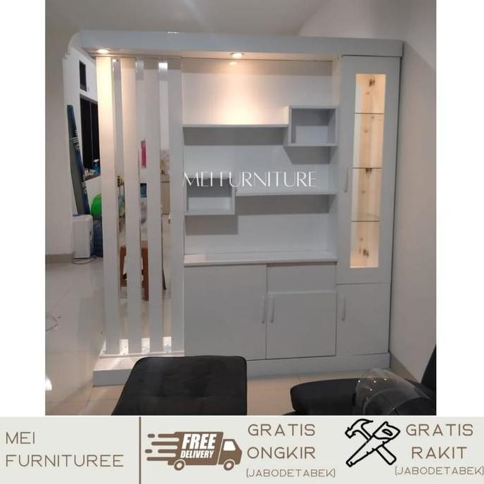 Promo Lemari Partisi Ruangan Minimalis Penyekat 2 Muka/Sisi | Pembatas Ruang