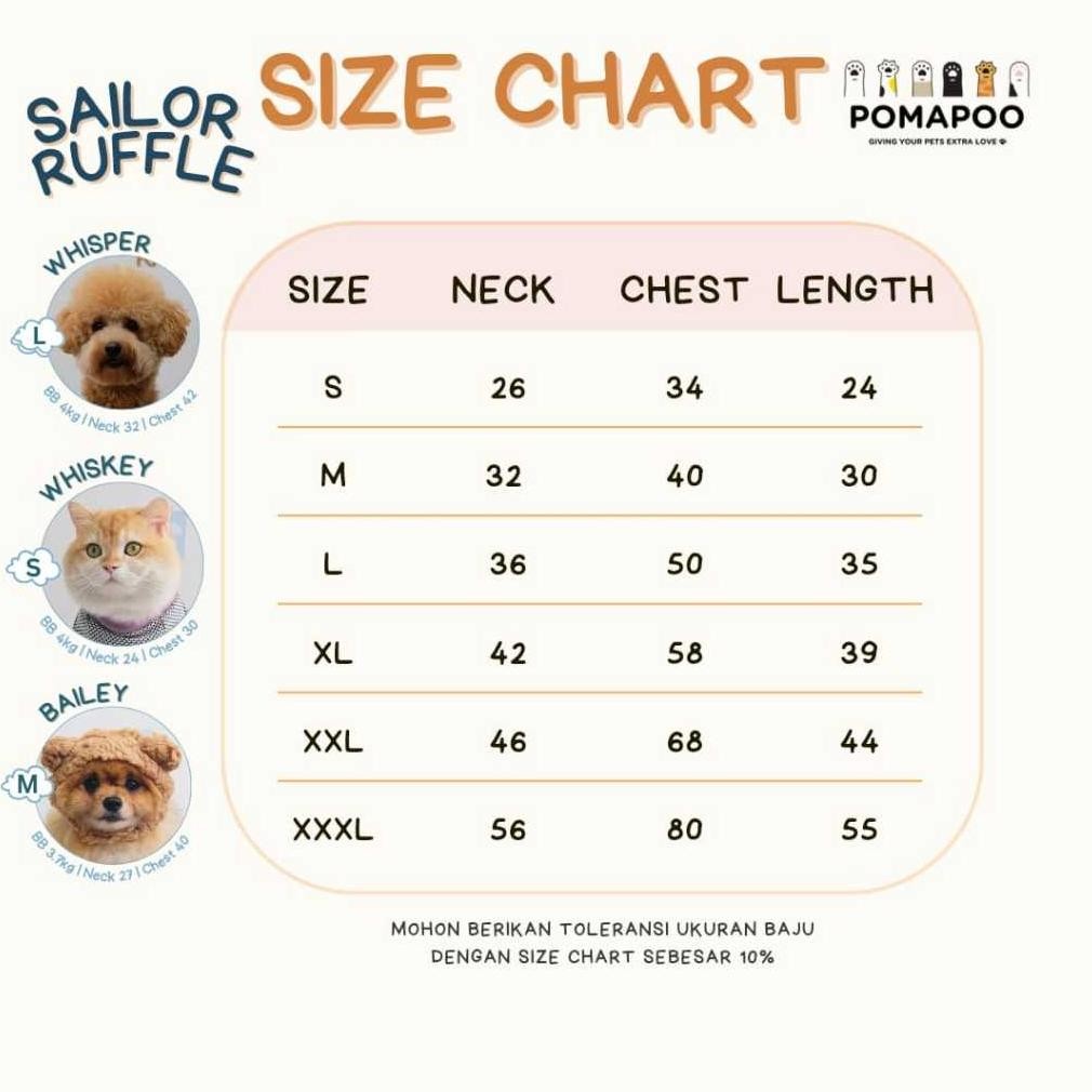 Promo Hemat fth- PomApoO - Baju Kucing dan Baju Anjing Sailor Tank dan Ruffle Tank Sale Murah