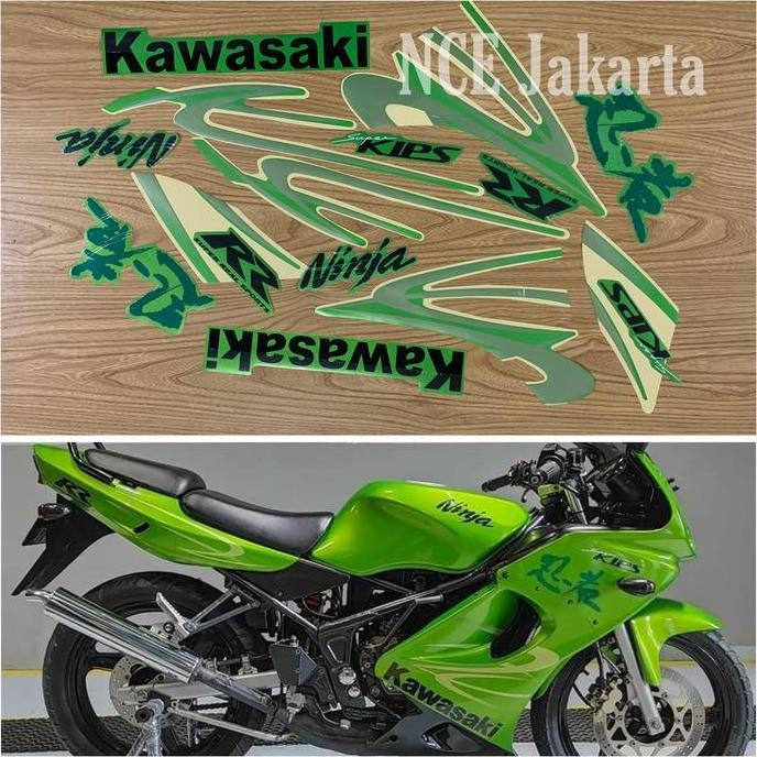 TERLARIS STIKER STRIPING NINJA RR OLD TAHUN 2011 HIJAU