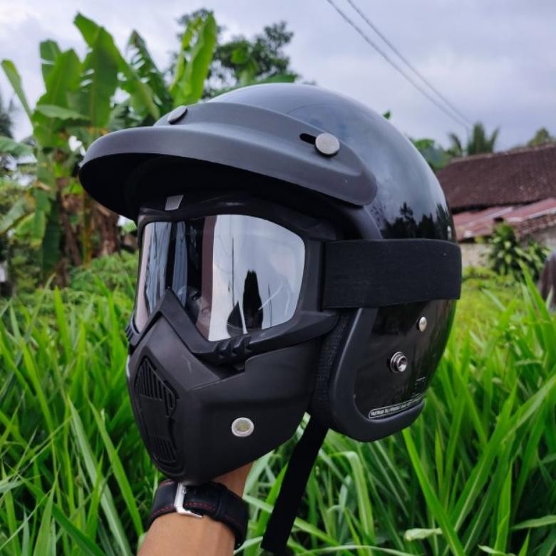 Exclusive Helm Bogo Dewasa Gogle Mask Retro Cod