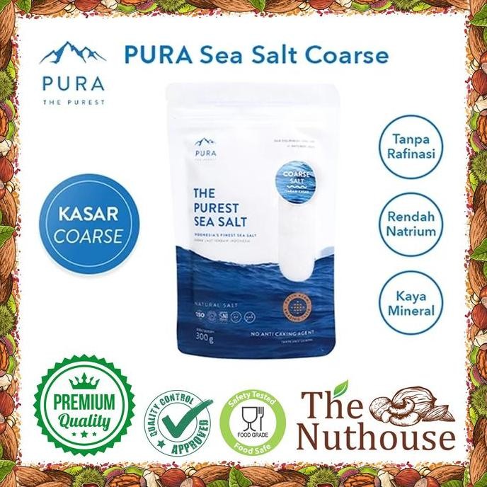 

Pura Sea Salt COARSE / KASAR (300gr) - Garam Laut Halus - Garam Organik / Natural / Murni / Sehat / Rendah Natrium [HALAL]