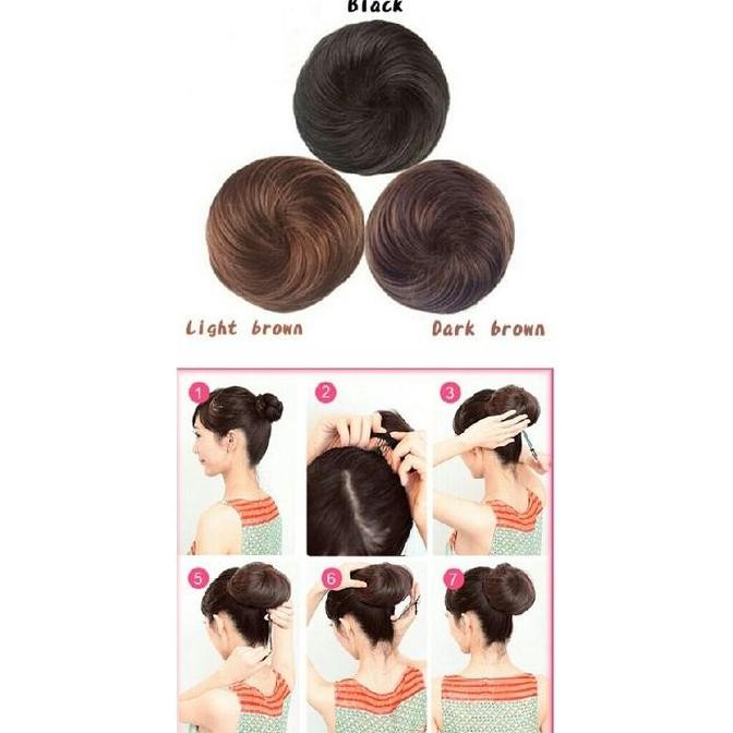 Alat Pembentuk Gelung Konde Sanggul Rambut Bundar Bulat Donat Elegant LA