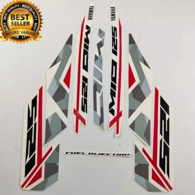 BEST STIKER STRIPING LIST BODY MOTOR YAMAHA MIO M3 2016 FULL PUTIH