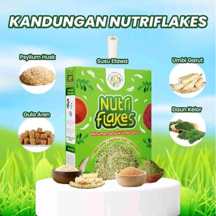 

Nutriflakes Paket 4 Box | Sereal Umbi Garut Bpom Halal Aman Untuk Lambung Asli