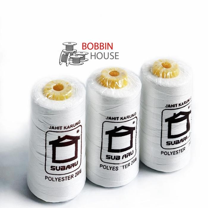 

(Per Biji) Subaru Benang Jahit Karung Putih 20/6 Polyester