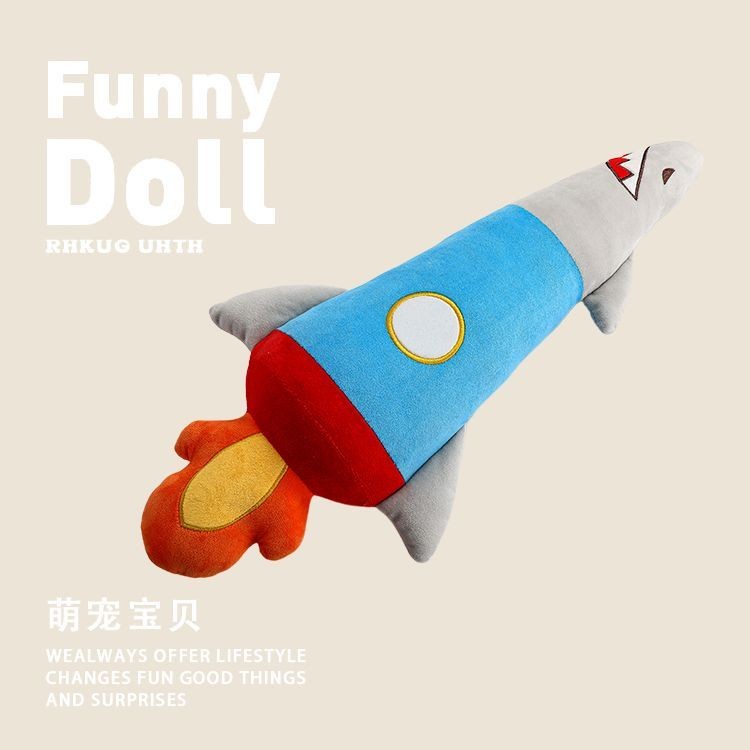 Boneka Bantal Roket Besar Hiu/Mainan Mewah