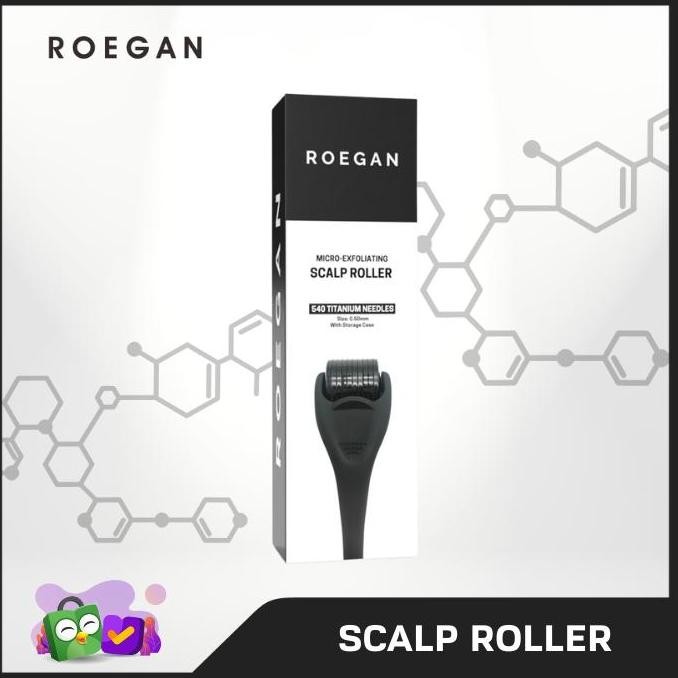 Original ROEGAN Scalp Roller 0.5mm Titanium - Derma Roller Perawatan Rambut Rontok & Penumbuh Rambut