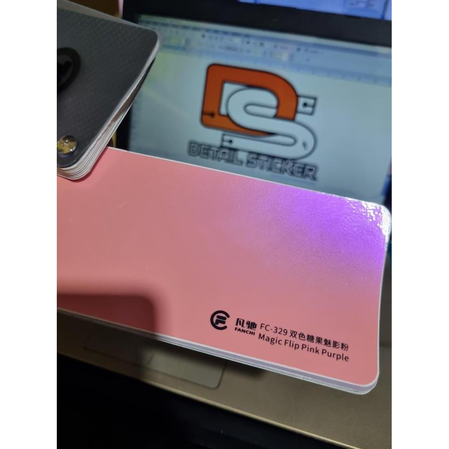 

ROLL Sticker Fanchi FC329 Magic Color Flip Pink Pule ROLL