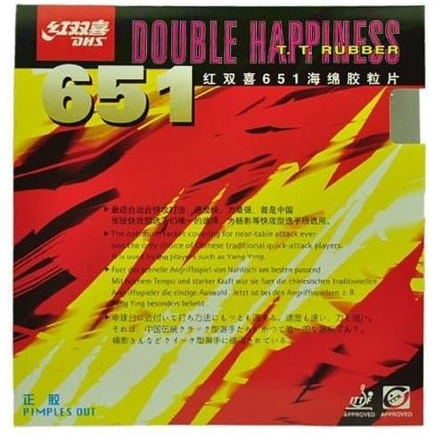 Karet Bat Tenis Meja DHS 651 Bintik Sponge