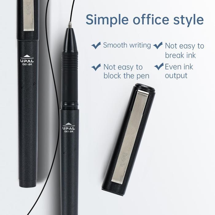 

WSS Deli Business Gel Pen / Pulpen Gel Profesional 1.0mm Casing Metal EG61