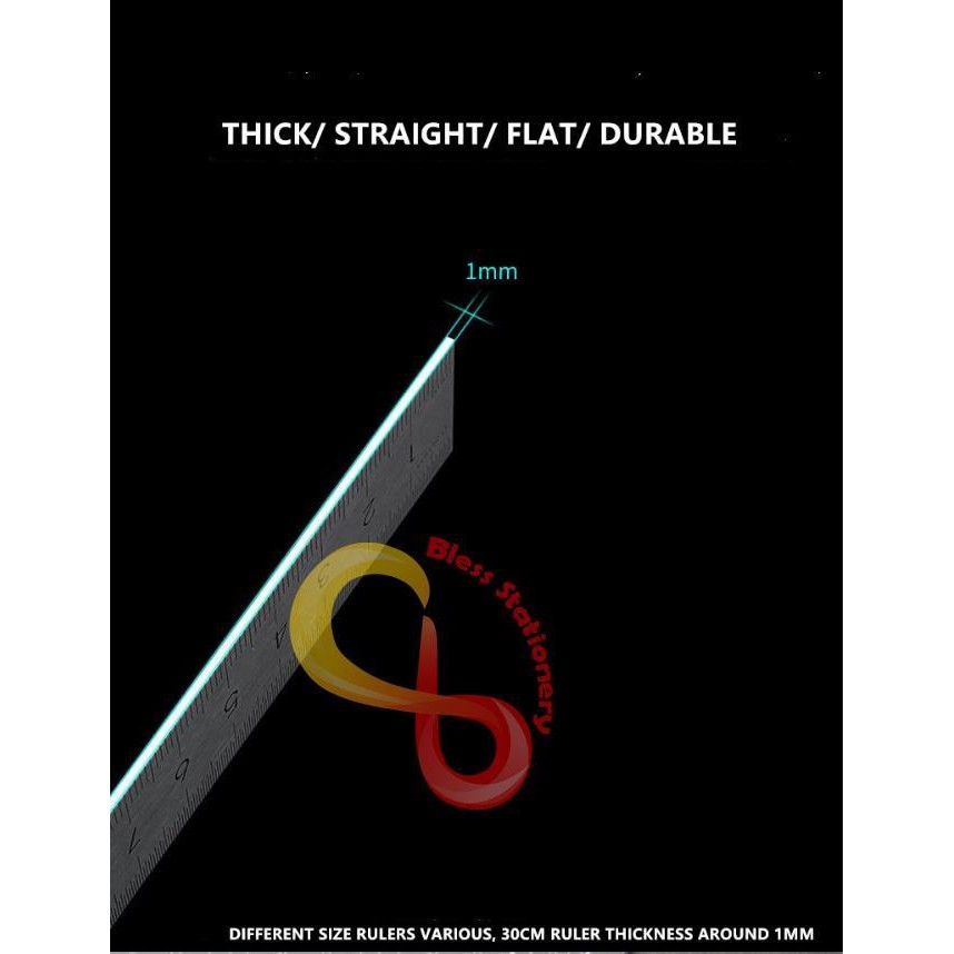 

WSS Penggaris Besi DELI Mistar Stainless steel ruler Drafting dengan tabel konversi