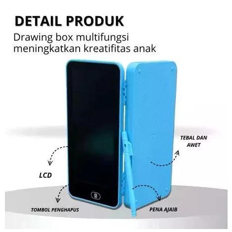 

WSS Kotak Pensil POM 2in1 Edukasi Lcd Writing Drawing Box Case Pencil Drawing Pad - Stationery