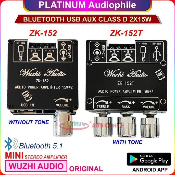 Masih Ada. Bluetooth 5.1 Amplifier Class D 2X 15W Hifi Stereo Class D Amplifier Original Zk-152 Zk-1