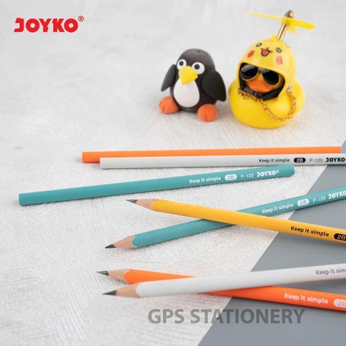 

WSS Pencil/Pensil Joyko P-125 2B 1 Pak 12 Pcs - Alat Tulis Stationery dengan Desain Triangular Pensil Murah
