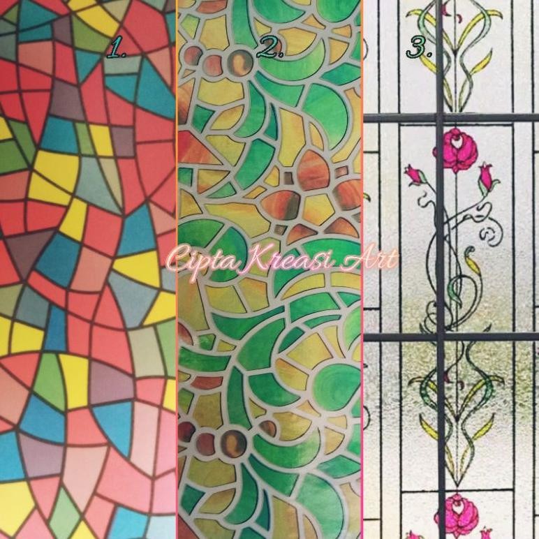 (Terbaru) STIKER KACA / STIKER KACA JENDELA / STIKER MOTIF PATRI ABSTRAK PINTU RUMAH /KACA STICKER M