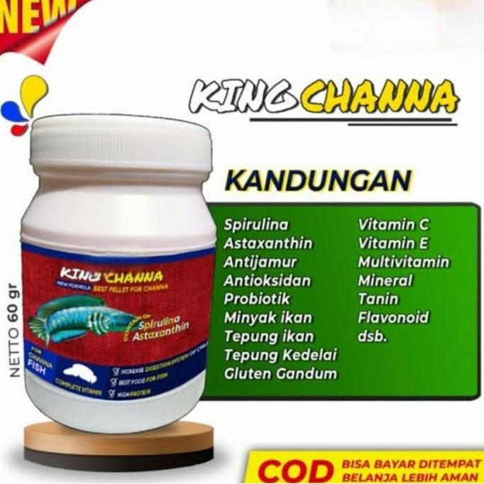 Pelet Pakan Channa KINGCHANNA Ikan Channa Maru Auranti