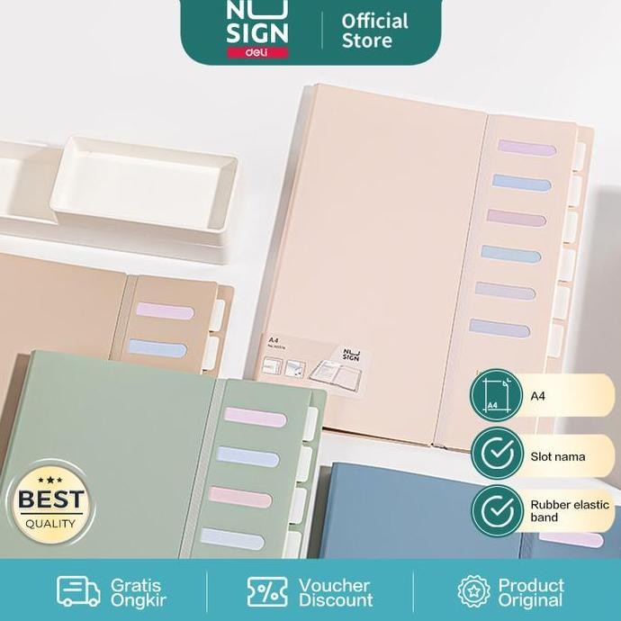

Original Nusign File Holder Map Dokumen A4 Warna Pastel Muat Banyak NS516