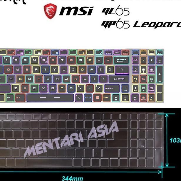 Keyboard Protector Msi Gl65 Gp65 Leopard Drskin Tpu Clear