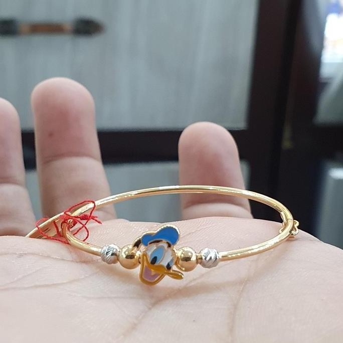gelang anak emas asli model donald duck lucu